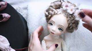 Создание прически будуарной куклы