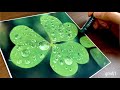 Oil pastel Drawing/Drawing a clover for Beginners☘️Wish for safety 오일파스텔로 클로버 그리기