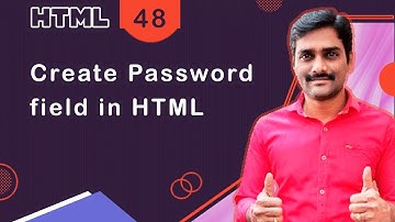 Create Password field in HTML - HTML Tutorial 48 🚀