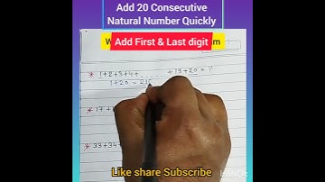🤔How to add 20 Consecutive Numbers Quickly ? #Number System Trick #viral #ytshorts #shortsfeed