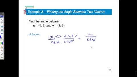 6.4 Vectors and Dot Products