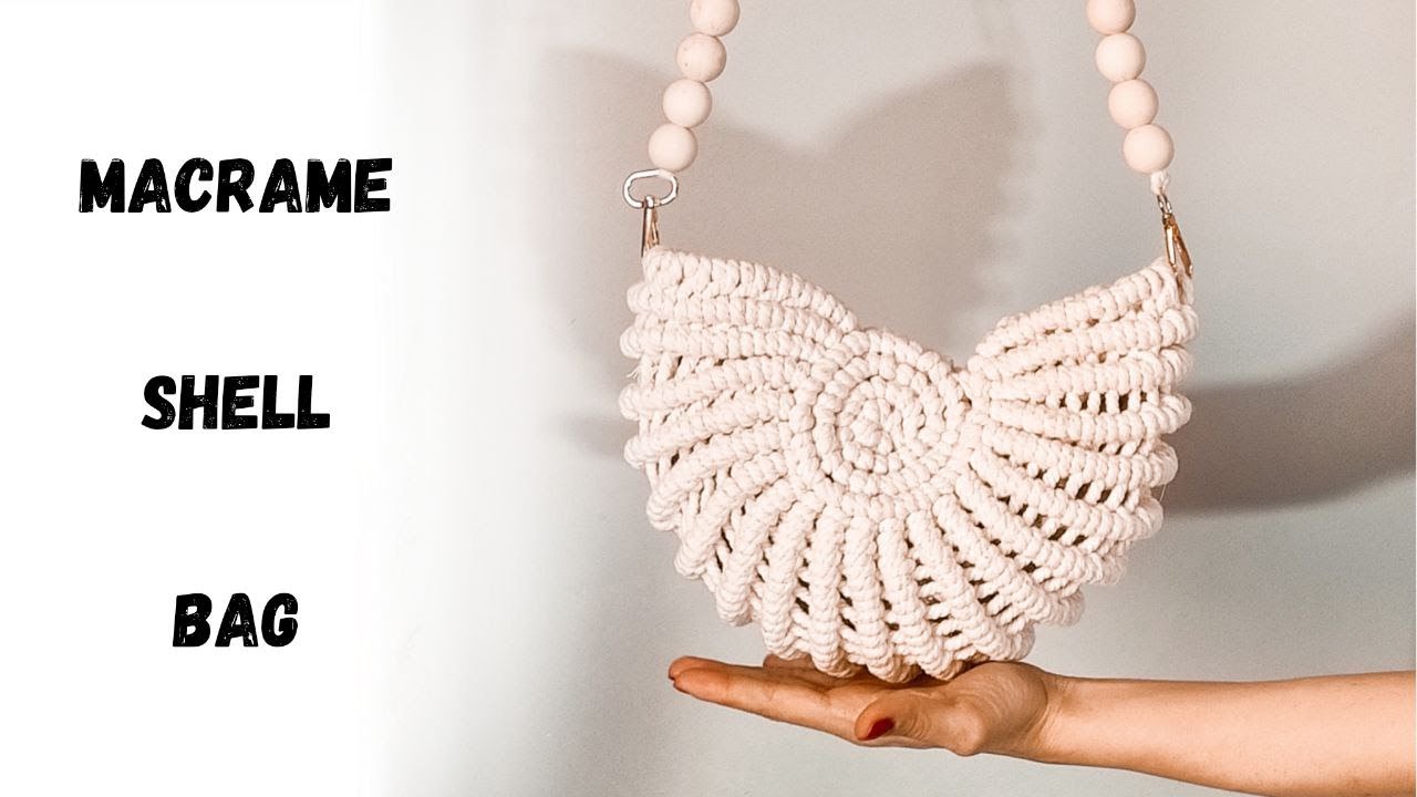 DIY Macrame Shell Bag | Step-by-Step Macrame Beach Bag Tutorial ...