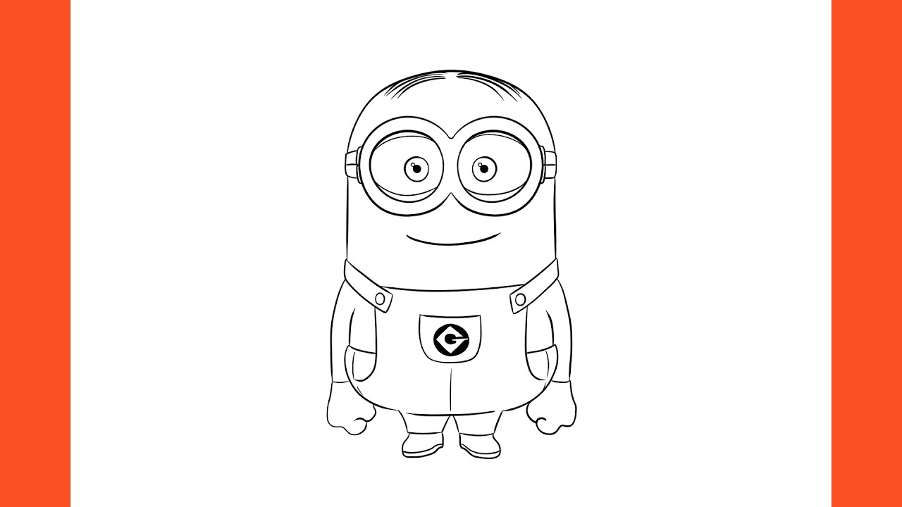 how to draw a minion dave