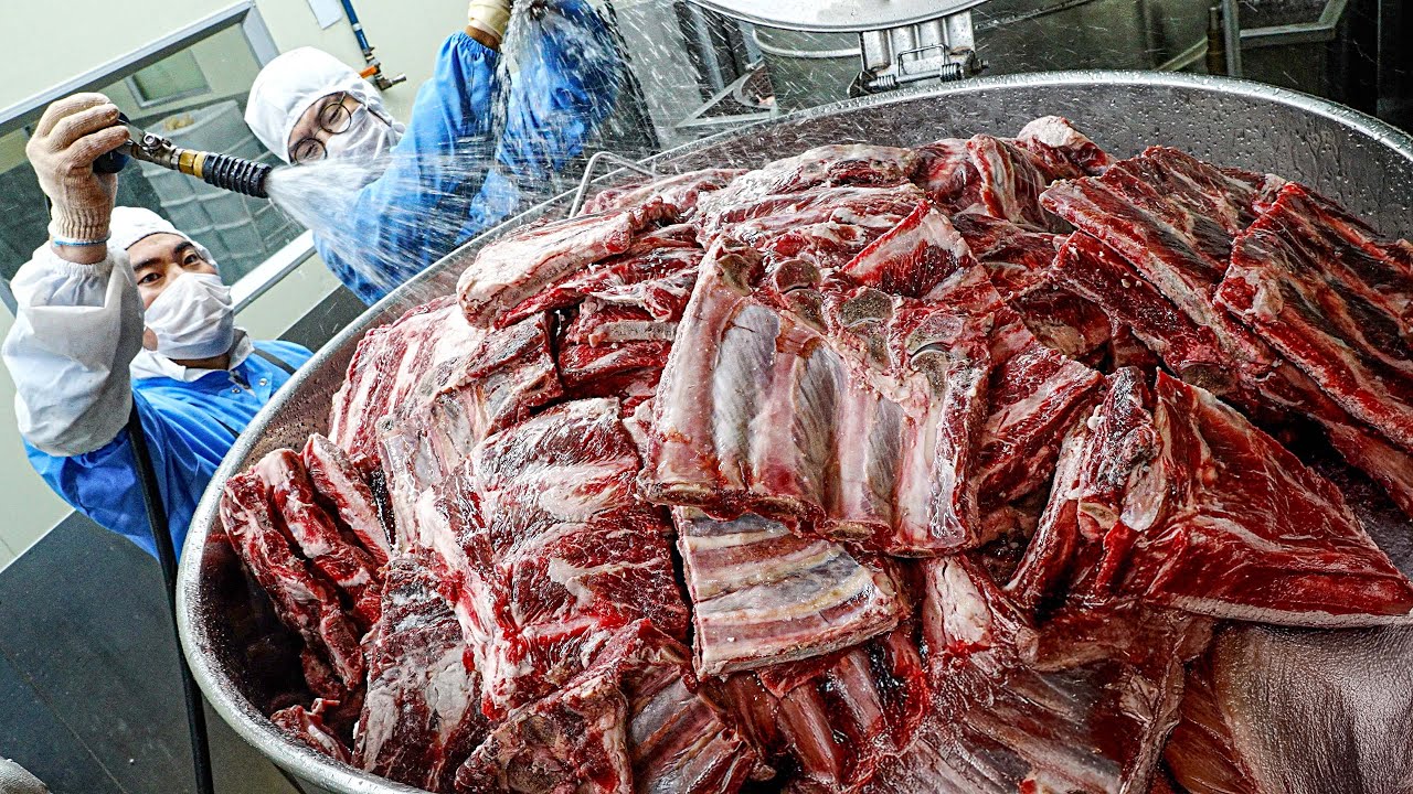 Массовое производство в самой большой кастрюле в мире! Корейские тушеные говяжьи рёбрышки