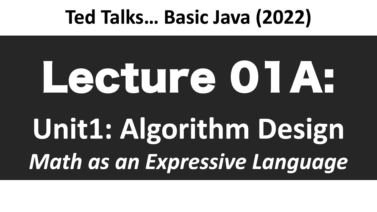 Csci1583 lecture 01a math as a language youtube