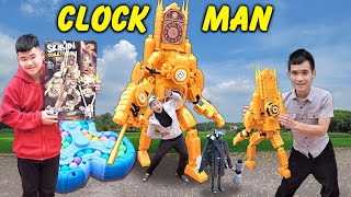 Hải Củ Cải ghép Titan Clock Man khổng lồ bằng lego và Titan Camera Man