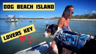 Boating to Dog Beach Island at Lovers Key