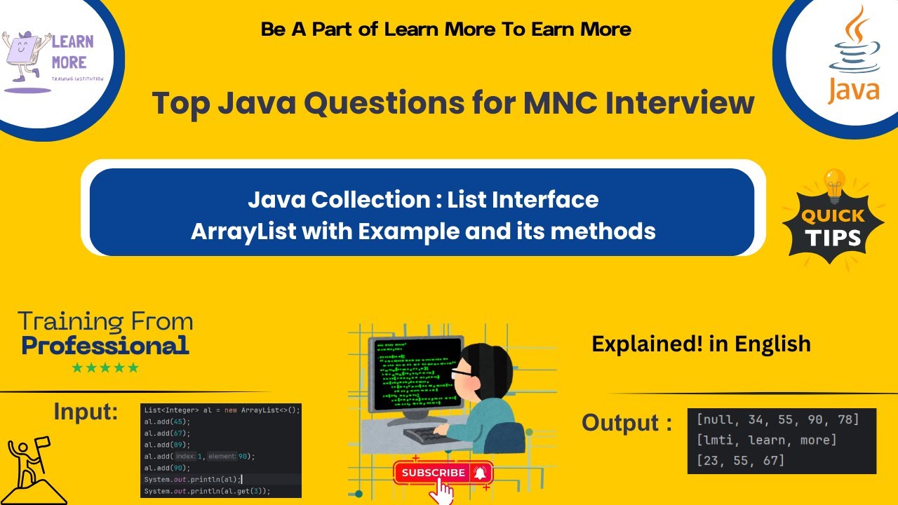 Java Collection - LIST Interface: ArrayList Example Breakdown for MNC ...