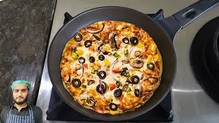 Pizza in non-stick pan without oven