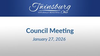 City of Twinsburg Council Meeting - January 27, 2026
