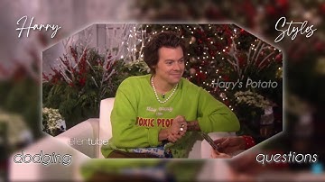 Harry Styles dodging questions like a 