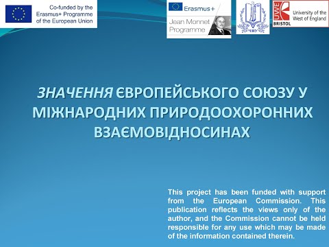 Значення ЕС у міжнародних природоохоронних взаємовідносинах