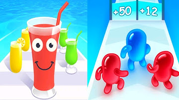 Juice Run VS Join Blob Clash 3D - Satisfying ASMR Gameplay ALL Levels