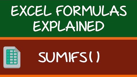 SUMIFS Formula in Excel