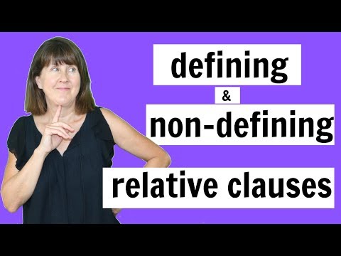 Defining and Non-Defining Relative Clauses - English Grammar Lesson