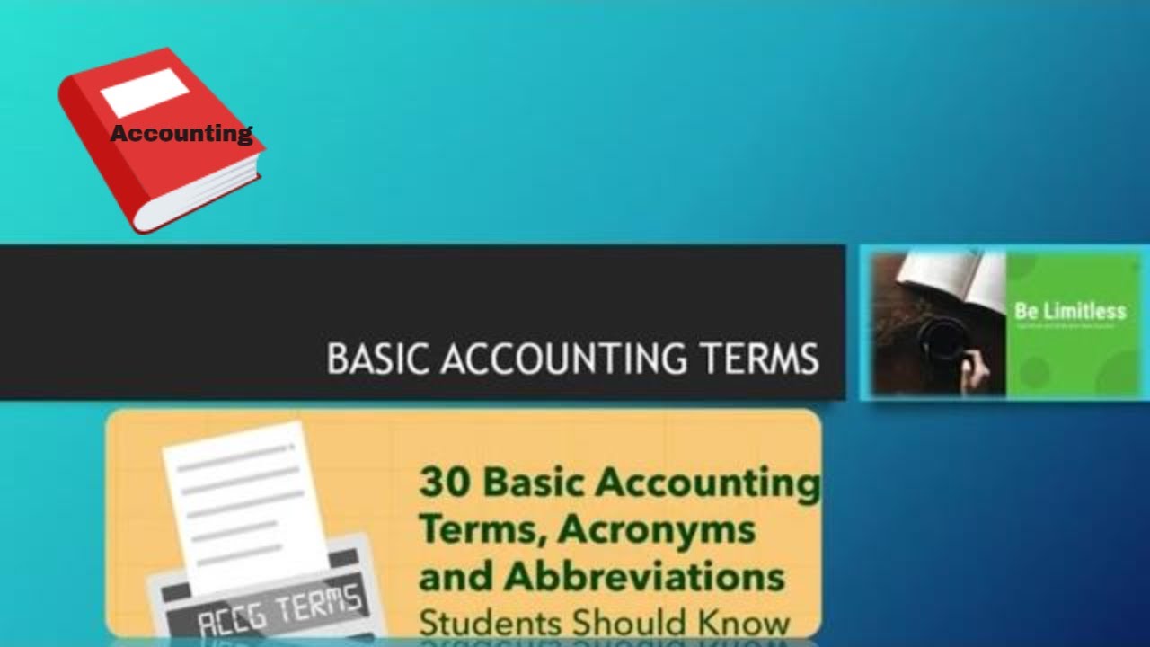 30 Basics Accounting Terms Abbreviations You Should Know YouTube 30 Basics Accounting Terms Abbreviations You Should Know YouTube
