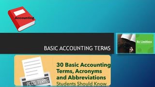 30 Basics Accounting Terms / Abbreviations.. You should know !