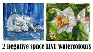 ian friday 10042020 NEGATIVE SPACE PAINTING WATERCOLOR LIVE (not for under 13S)