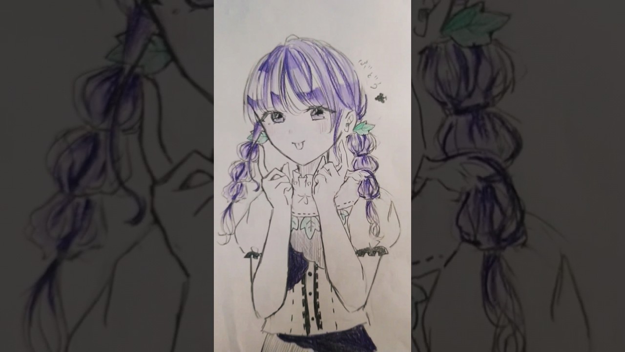 スイカゲームを擬人化してみた #アナログ #手描き #イラスト