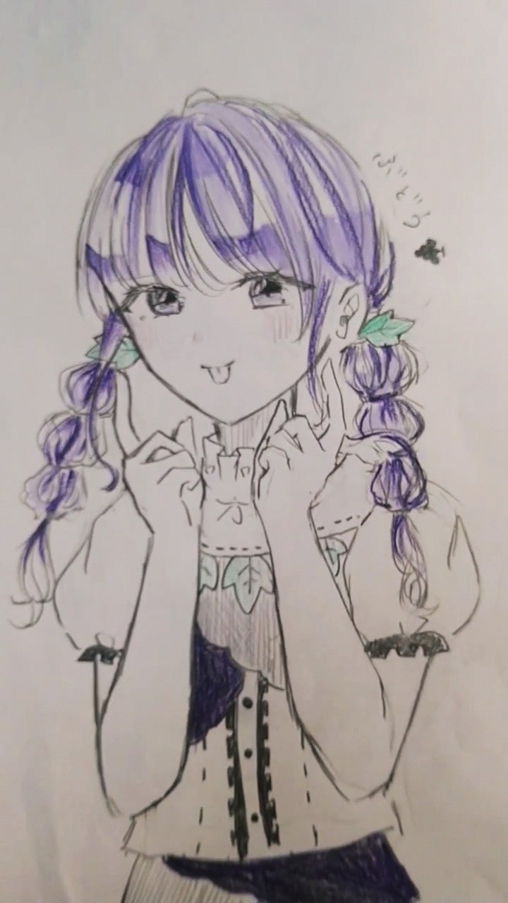スイカゲームを擬人化してみた #アナログ #手描き #イラスト