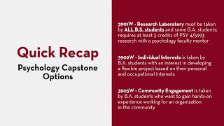 Psychology Senior Capstone Experience