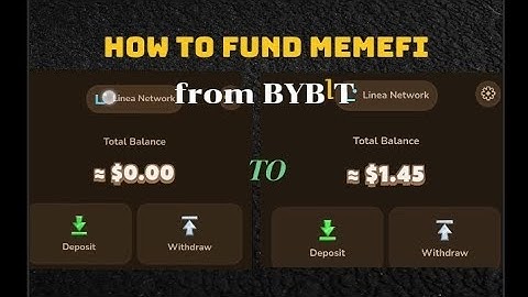 MEMEFI: How to fund Memefi Wallet on telegram (from bybit)