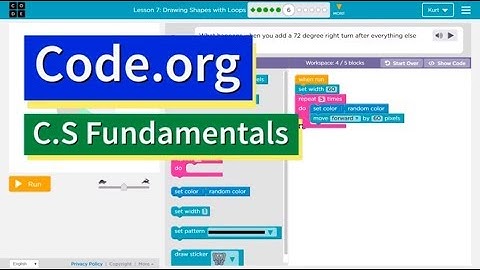 Drawing Shapes with Loops Part 6 Course D Code.org Tutorial with Answer