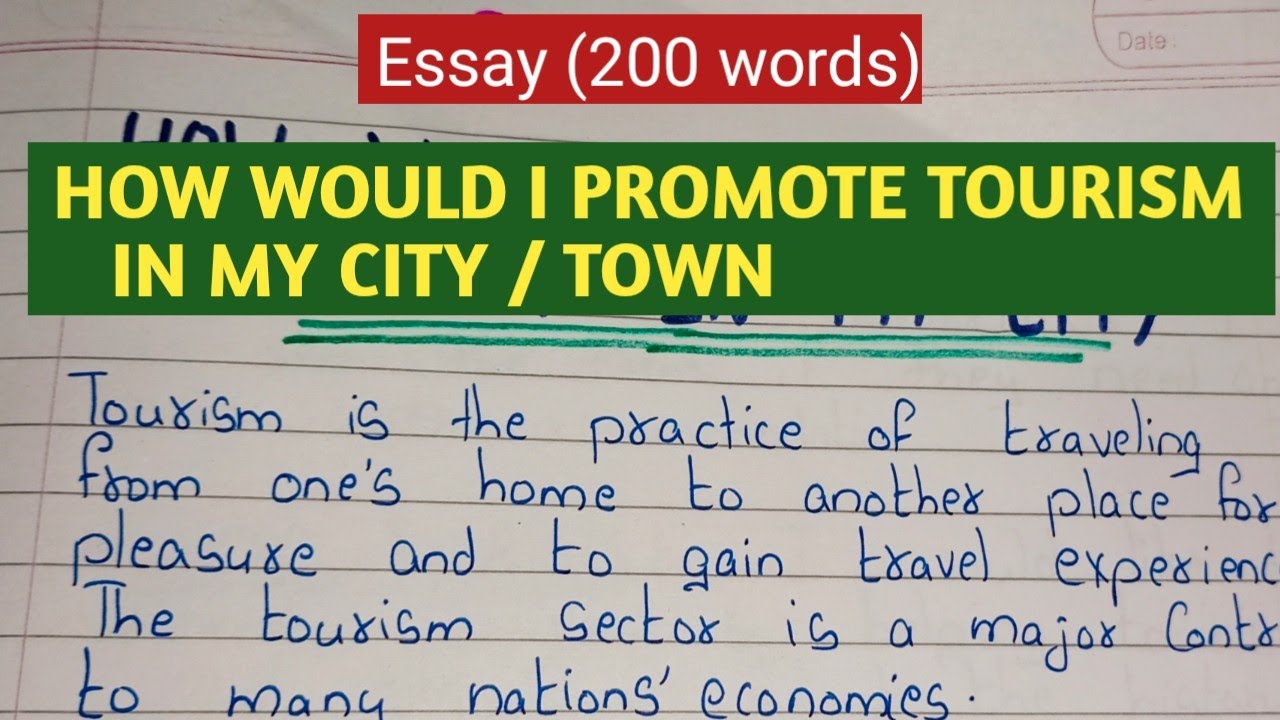 essay on how to promote tourism in my city