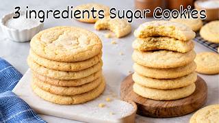 3-Ingredient Eggless Sugar Cookies 🍪 | Easy & Delicious Sugar Cookies | No Eggs, No Fuss!