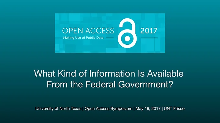 What Kind of Information Is Available From the Federal Government