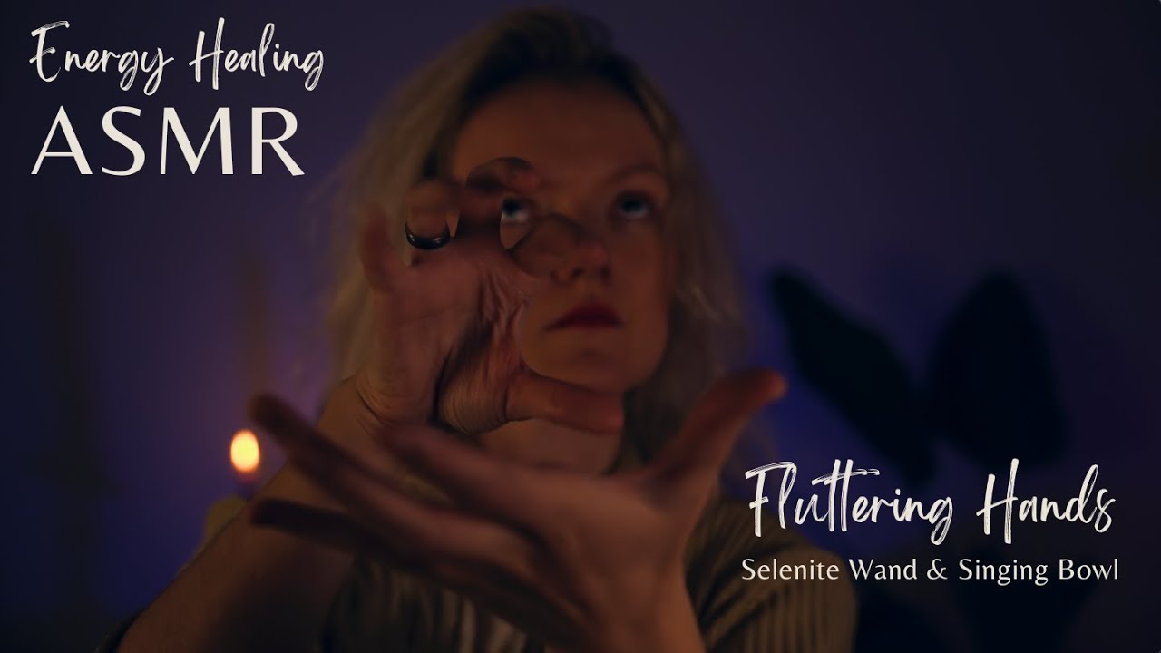 [ASMR] Deeply Relaxing & Grounding Energy Healing (Hand Mvmts, Selenite, Singing Bowl)