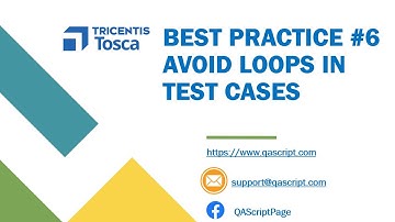 Tosca Tutorial | Lesson 102 - Loops should be avoided in Test Cases | Best Practices |