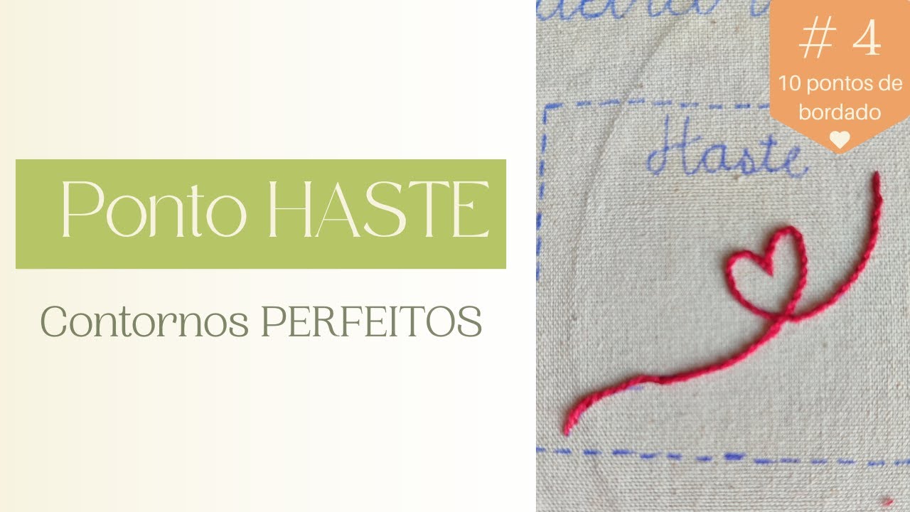 # 4 - 👉 Como Fazer o Ponto Haste no Bordado livre (Contornos Perfeitos e Elegantes!)