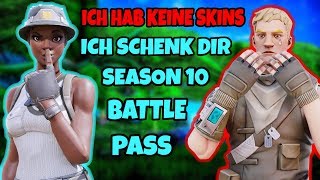 RECON EXPERT schenkt 9 jährigen NOSKIN den SEASON 10 BATTLE PASS mit OG SKINS in Fortnite Deutsch!