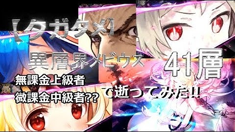 【タガタメ】無課金上級者と微課金中級者?で「異層界メビウス41層」逝ってみた!!【THE ALCHEMIST CODE】
