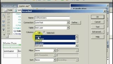 Dreamweaver Create Master and Detail Page Part 1 of 2
