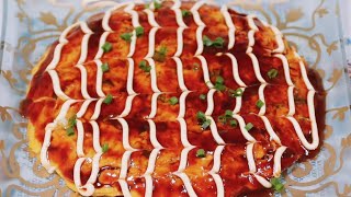 Japanese Okonomiyaki Recipe! How to make Traditional Okonomiyaki Easily at Home !!