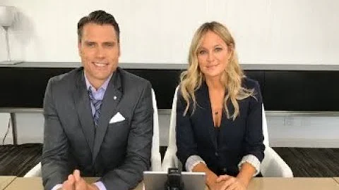 Sharon Case and Joshua Morrow answering questions ...