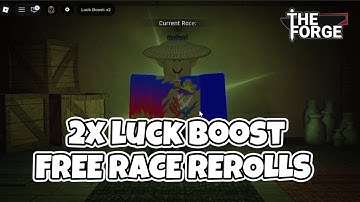 How to Get Free Race Rerolls and 2x Lucky Boost in The Forge! Roblox