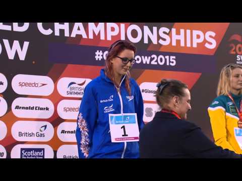 Women's 100m Backstroke S14 | Victory Ceremony | 2015 IPC Swimming World Championships Glasgow