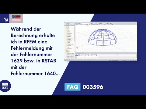 [EN] [EN] FAQ 003596 | Während der Berechnung erhalte ich in RFEM eine Fehlermeldung mit der Fehl...