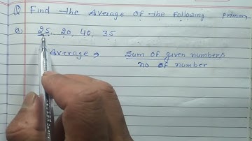 Find the average of the following number