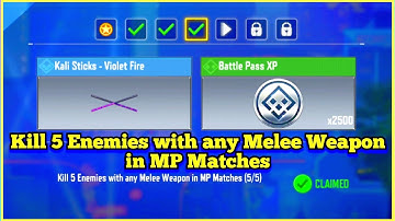 Call Of Duty Mobile Kill 5 Enemies with any Melee Weapon in MP Matches Task Complete