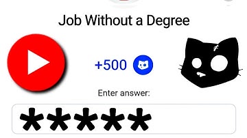 Job Without A Degree Cats Video Code Today | Cats YouTube Video Code | Job Without A Degree Code