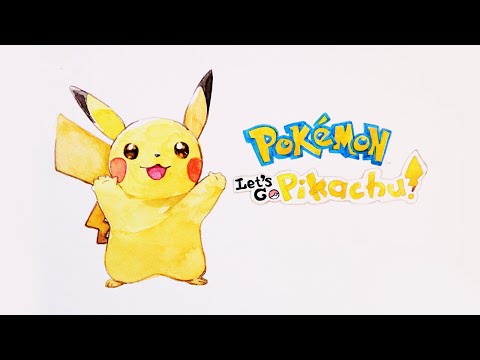 Watercolor painting | Pokémon Let's Go Pikachu | ポケットモンスター ピカチュウ