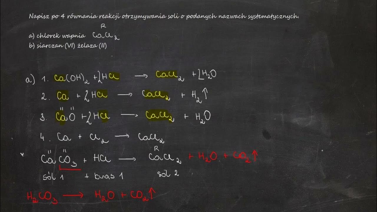 Napisz Dwa Rownania Reakcji Otrzymywania Chlorowodoru Napisz po 4 równania reakcji otrzymywania soli o podanych nazwach a