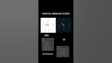 Amazing Working Analog and Digital Clock Design Using Html , Css and Javascript #programming #shorts