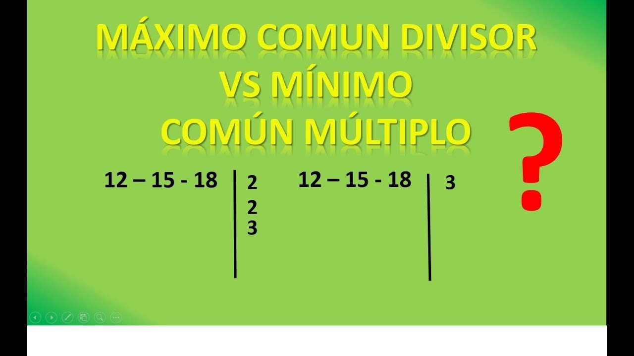 cual es el maximo comun divisor