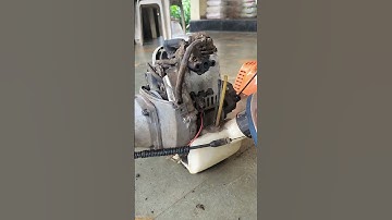 Check the brushcutter engine compression with this method—do you think it still operates properly?