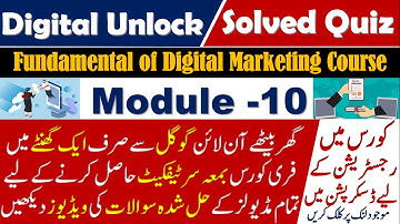 Module 10 Solved Questions fundamental of digital marketing | All Module Answer With Assessment